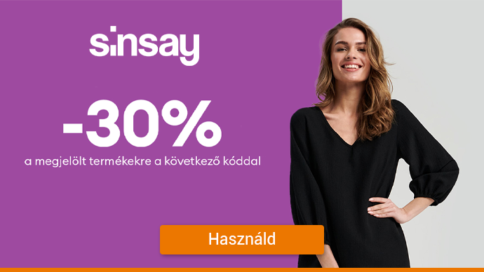 Sinsay - Kiválasztott termékek -30%